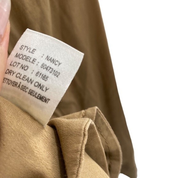 Theory Womens Size 4 Nancy Button Front Linen Blazer Jacket Neutral Tan Coastal - Picture 7 of 7